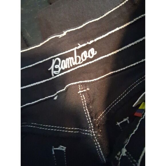 Bamboo Jeans Black with White Stitching Boot Cup Juniors 13/14 - Picture 7 of 9